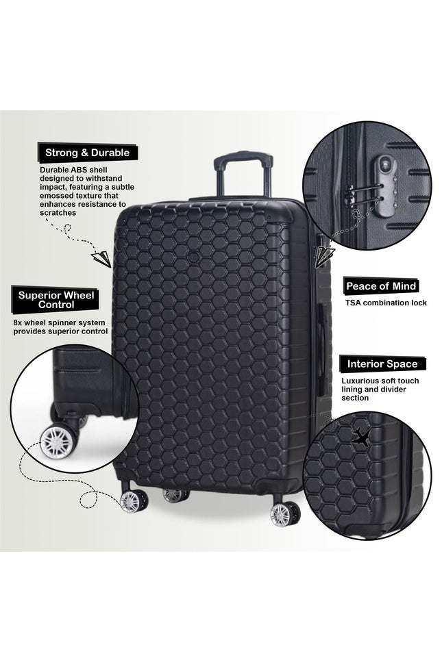 Noda Cabin Hard Shell Suitcase in Black