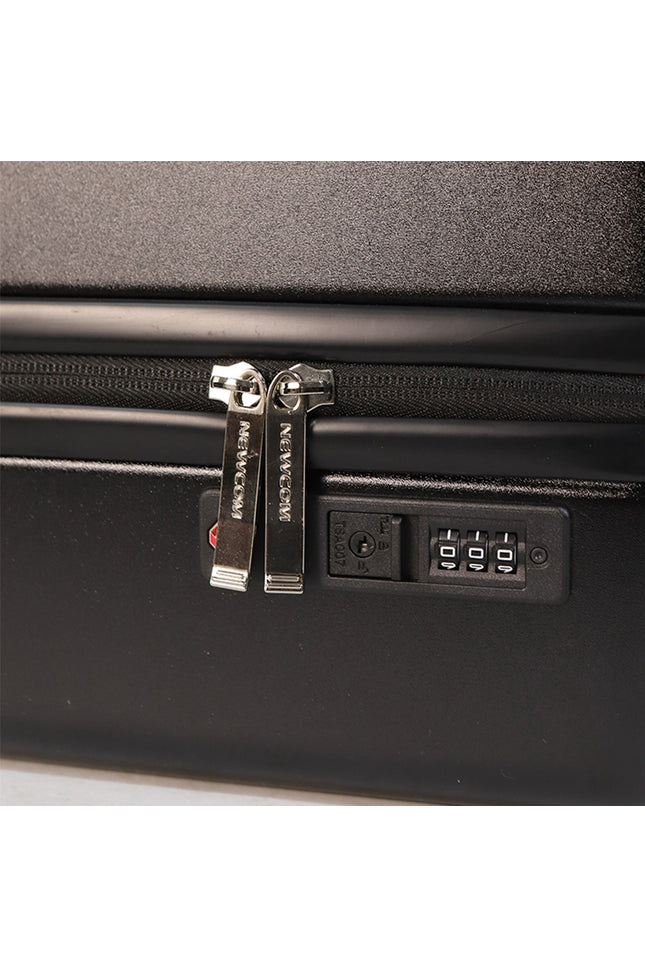 Hard Shell Cabin 44 x 22 x 38 cm Black TSA Secure Luggage Suitcase Suitable for Easyjet, Ryanair