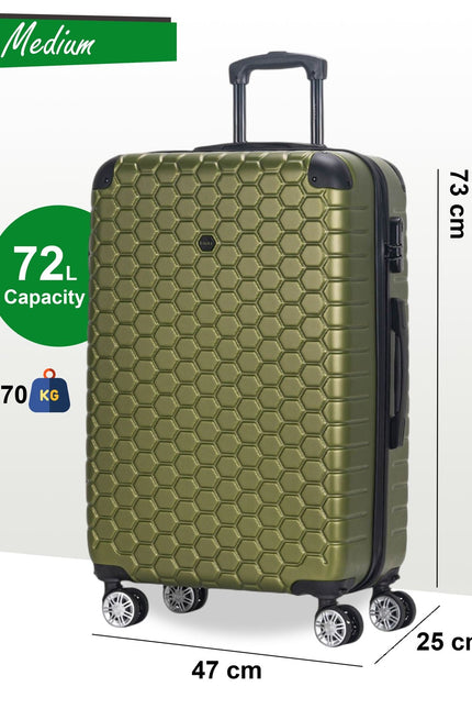 Noda Medium Hard Shell Suitcase in Green