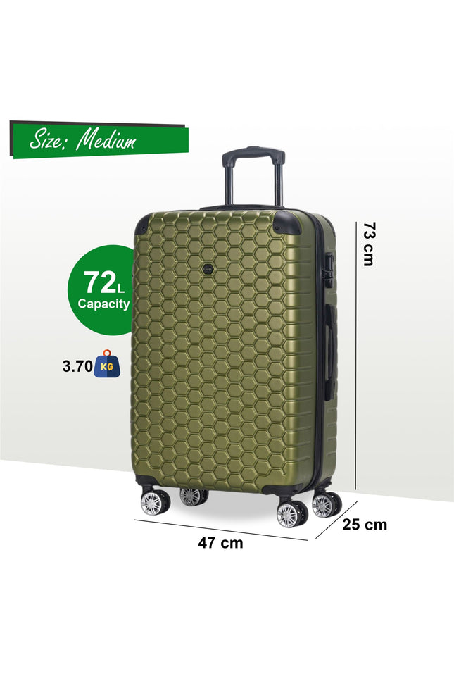 Noda Medium Hard Shell Suitcase in Green