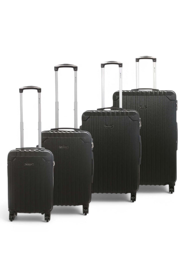 Corowa Set of 4 Hard Shell Suitcase in Black
