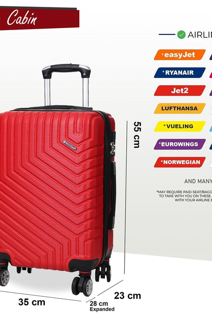 Bega Cabin Hard Shell Suitcase in Red