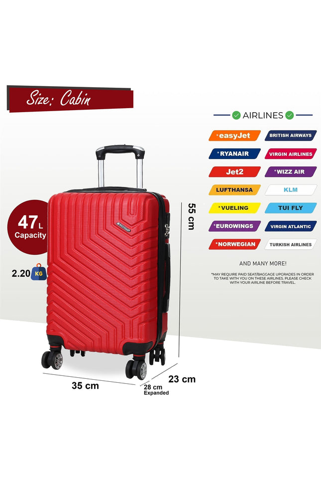 Bega Cabin Hard Shell Suitcase in Red
