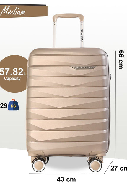 Forster Medium Hard Shell TSA Suitcase in Champagne Beige
