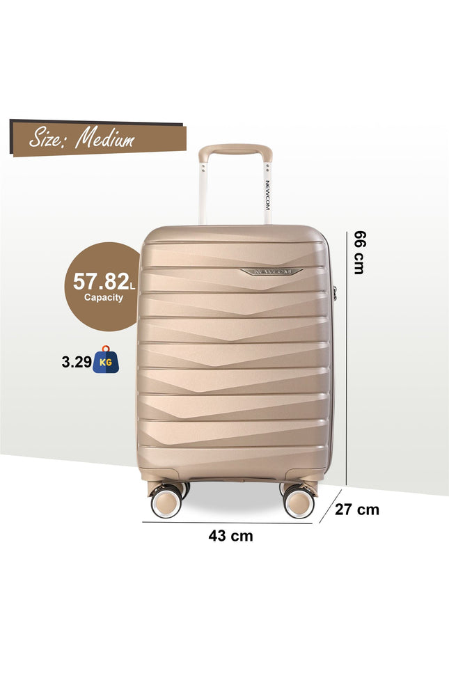 Forster Medium Hard Shell TSA Suitcase in Champagne Beige