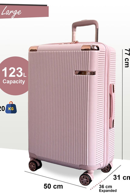 Cowra Large Hard Shell Suitcase in Rose Gold