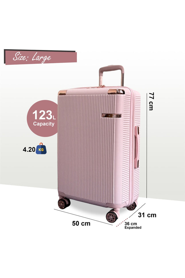 Cowra Large Hard Shell Suitcase in Rose Gold