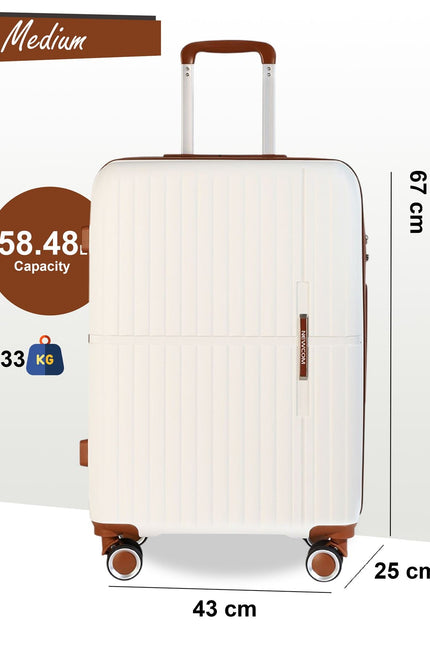 Corowa Medium Hard Shell Suitcase in White