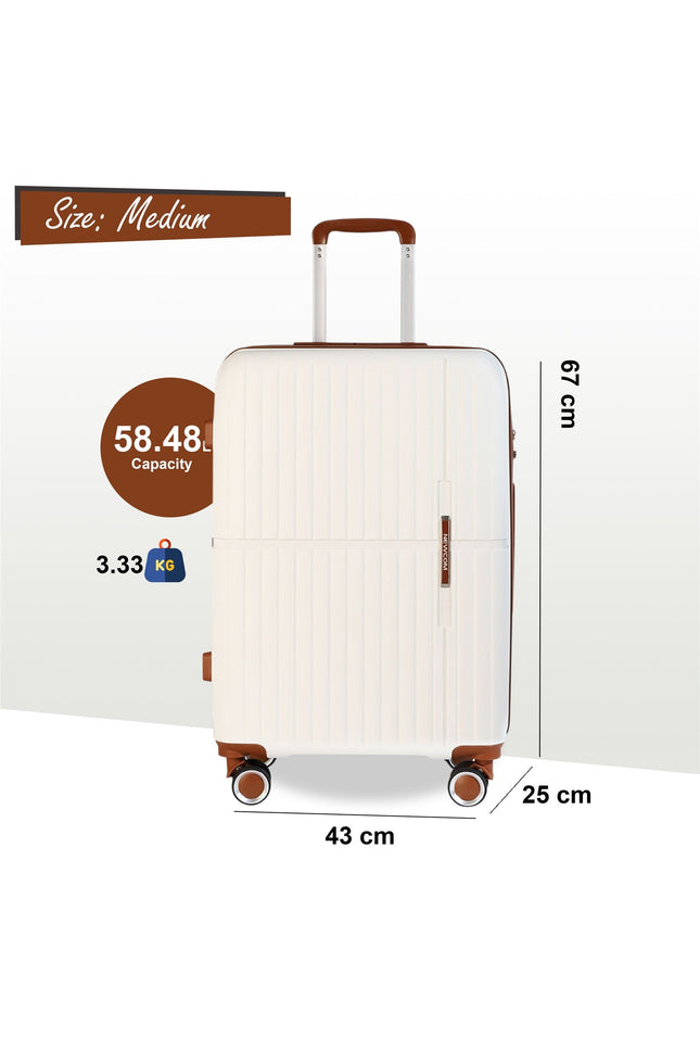 Corowa Medium Hard Shell Suitcase in White