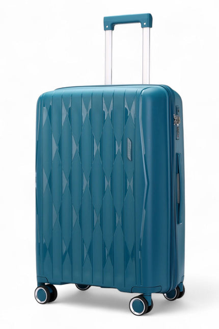 Burnaby Large Hard Shell Suitcase in Teal Blue