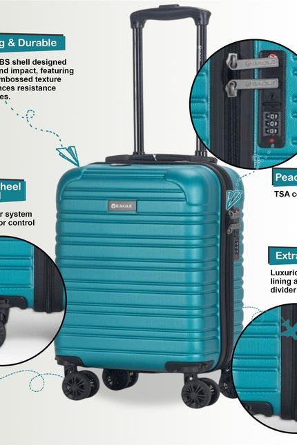 Koga Underseat Hard Shell Suitcase in Teal