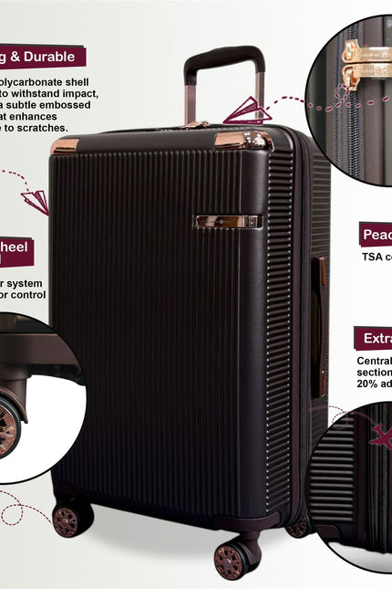 Cowra Cabin Hard Shell Suitcase in Marron