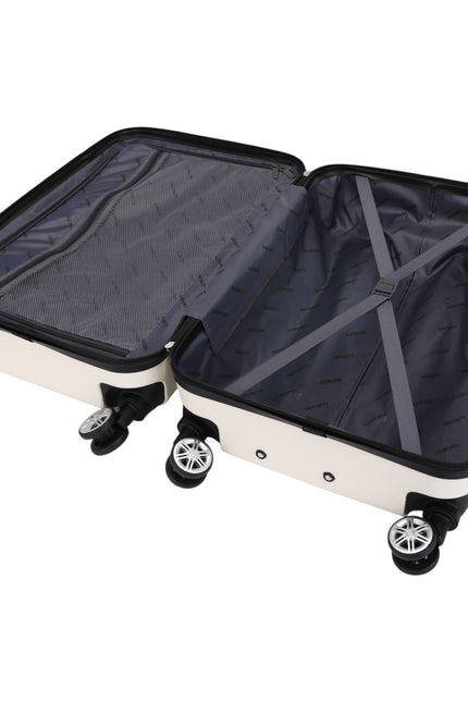 Calgary Set of 3 Hard Shell Suitcase in Cream White