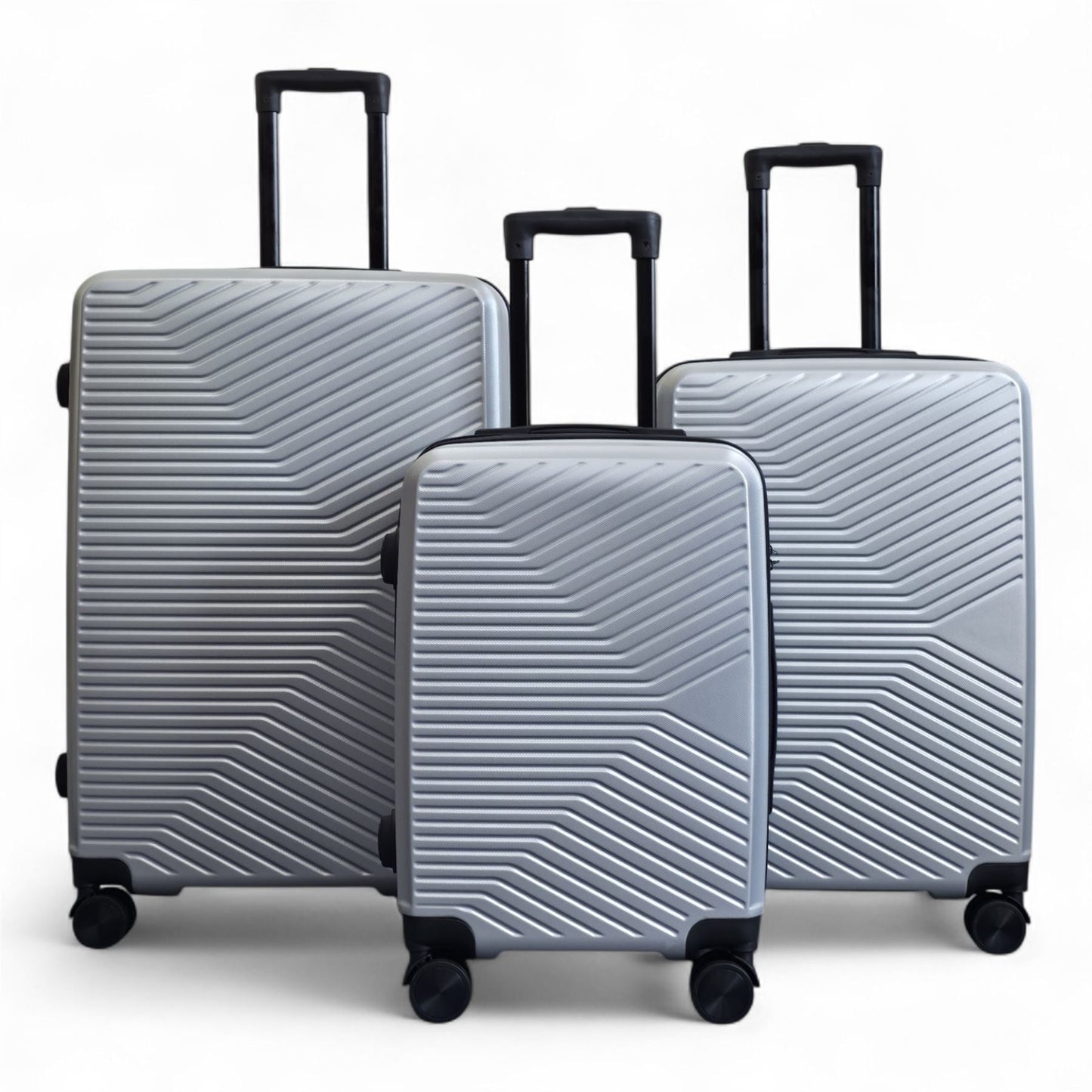 Junee Set of 3 Hard Shell Suitcase in Silver