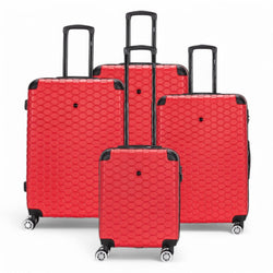 Noda Set of 4 Hard Shell Suitcase in Red