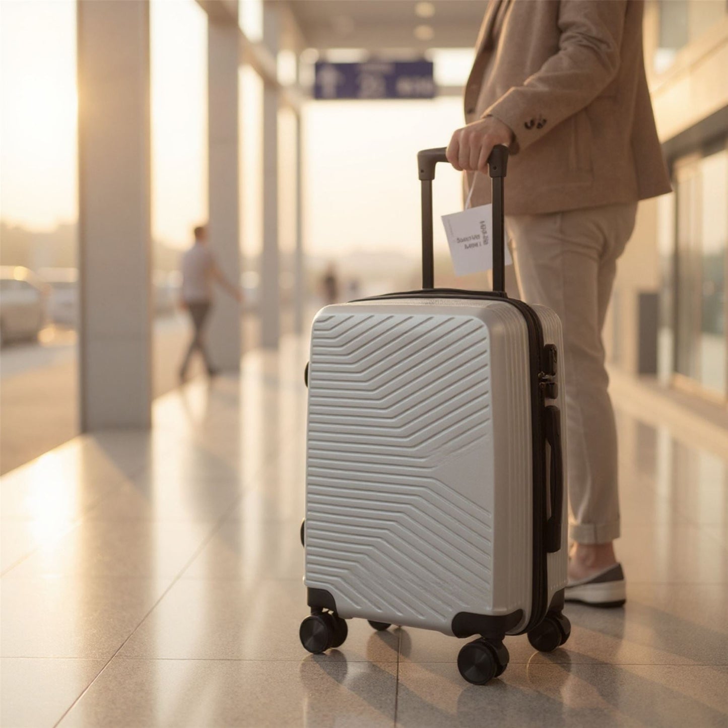 Junee Cabin Hard Shell Suitcase in Silver