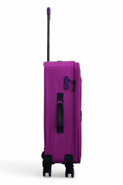 Handa Medium Soft Shell Suitcase in Pink