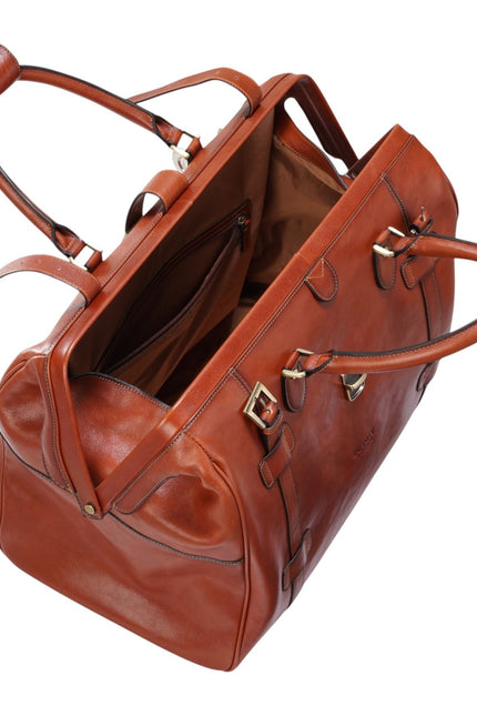 Genuine Leather Tan Duffle Holdall Vintage Travel Gym Bag - Windsor