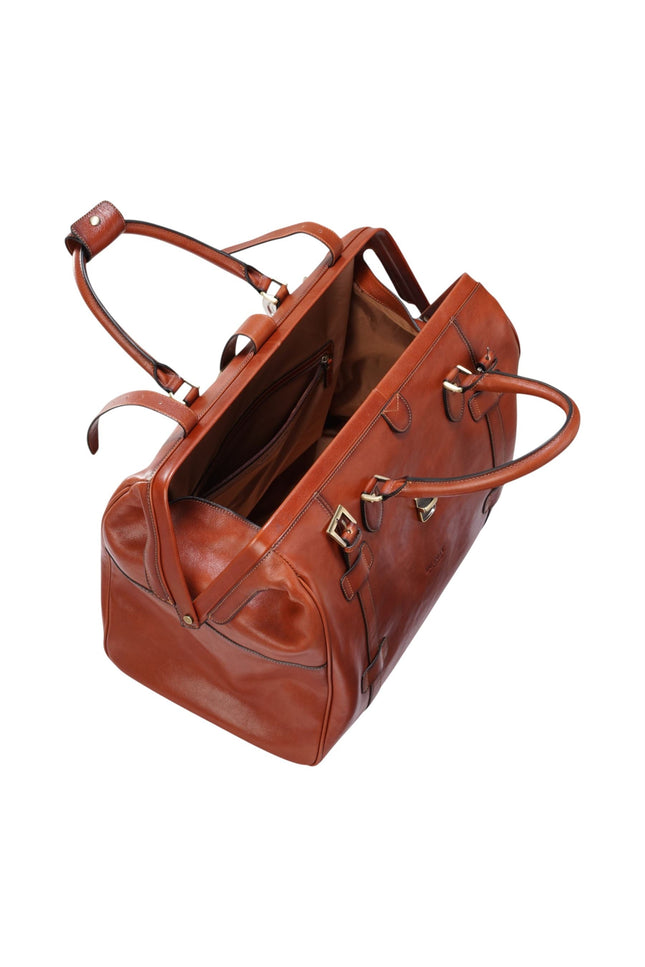 Genuine Leather Tan Duffle Holdall Vintage Travel Gym Bag - Windsor