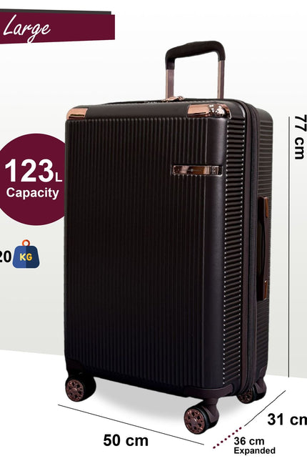 Cowra Large Hard Shell Suitcase in Marron