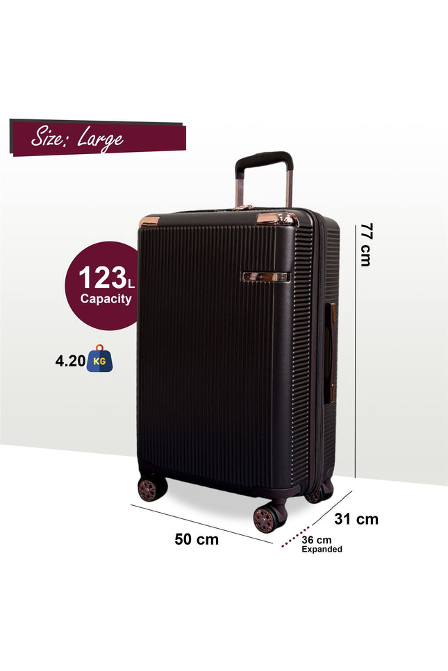 Cowra Large Hard Shell Suitcase in Marron