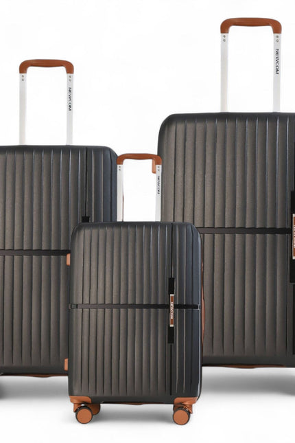Corowa Set of 3 Hard Shell Suitcase in Black