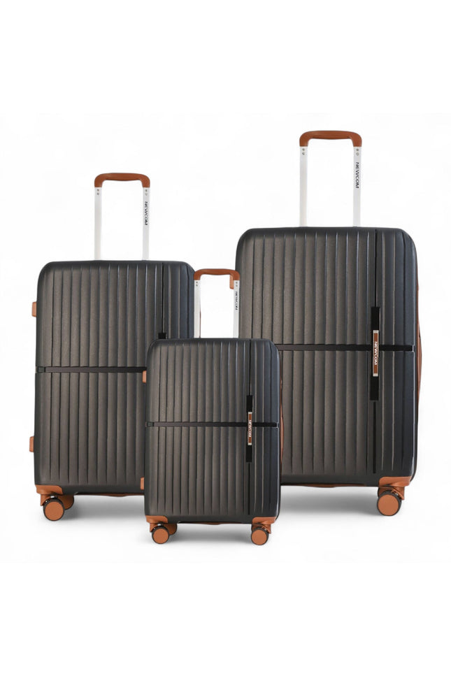 Corowa Set of 3 Hard Shell Suitcase in Black