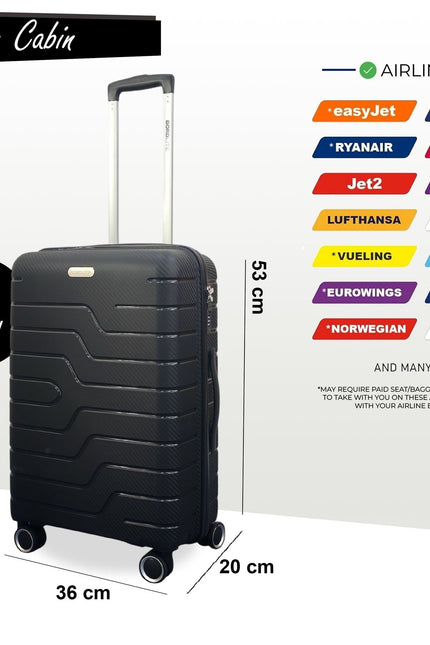 Kariya Cabin Hard Shell Suitcase in Black