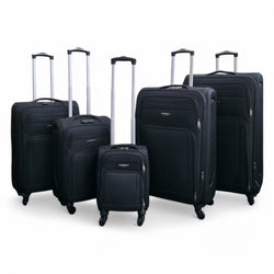 Nagoya Set of 5 Soft Shell Suitcase in Black