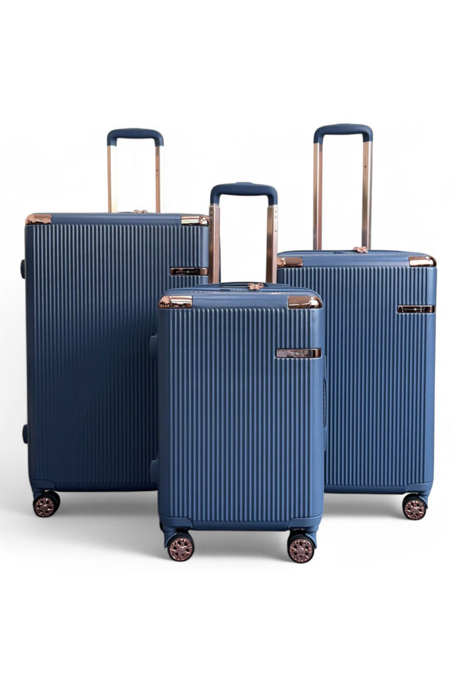 Cowra Set of 3 Hard Shell Suitcase in Navy Blue