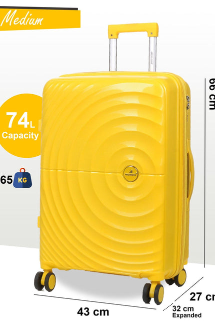 Balranald Medium Hard Shell Suitcase in Yellow
