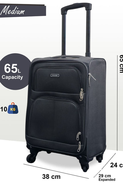 Tahara Medium Soft Shell Suitcase in Grey