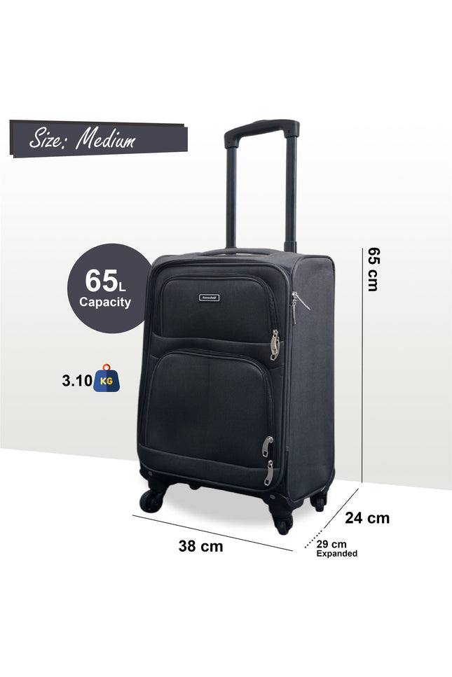 Tahara Medium Soft Shell Suitcase in Grey