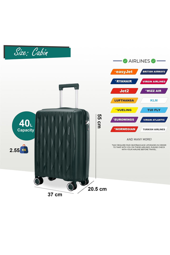 Burnaby Cabin Hard Shell Suitcase in Green