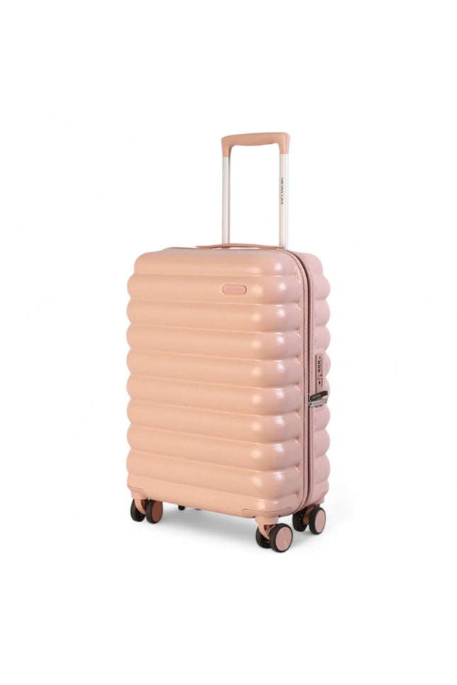 Hard Shell Cabin 37 x 22 x 55 cm Pink TSA Secure Luggage Suitcase Suitable for Easyjet, Ryanair