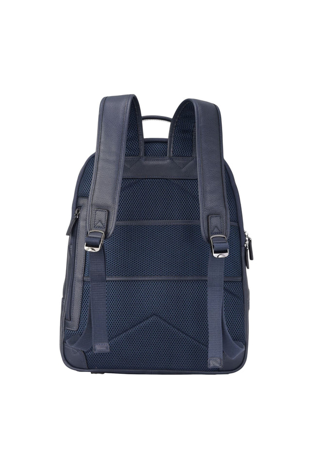 Genuine Leather Navy Blue Vintage Rucksack Laptop Bag Travel Backpack - Capri