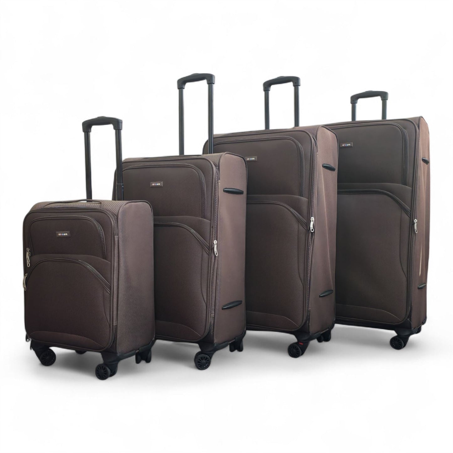 Gosford Set of 4 Soft Shell Suitcase in Brown