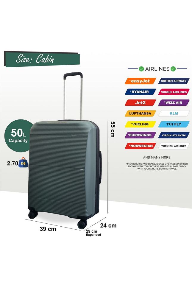 Abiko Cabin Hard Shell Suitcase in Olive