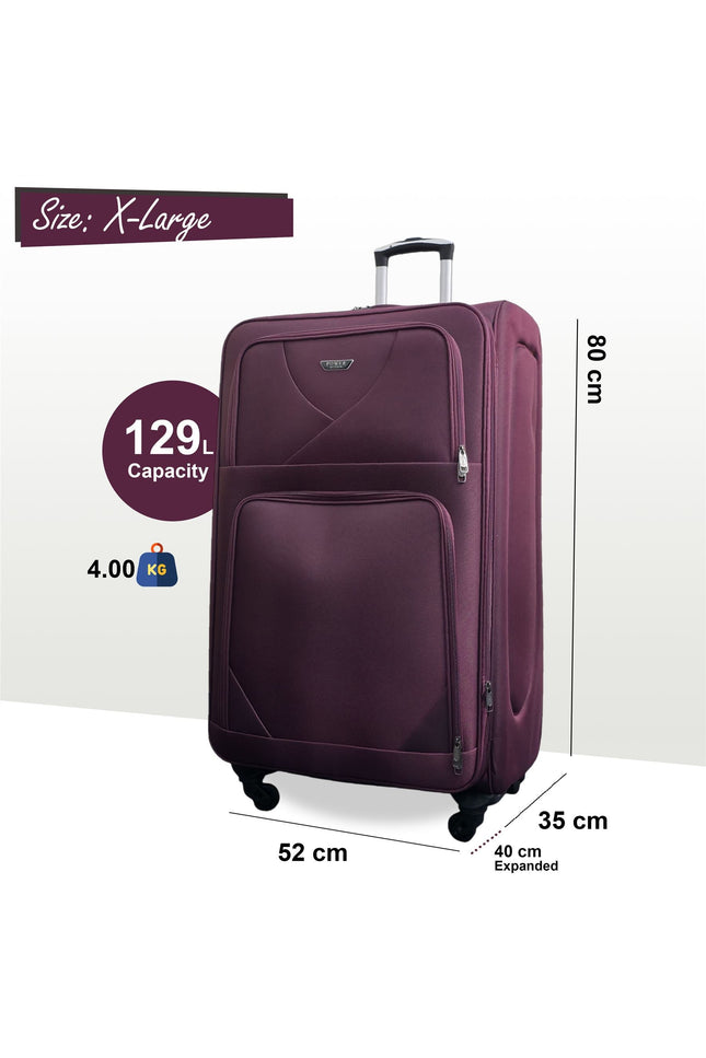 Nagoya X-Large Soft Shell Suitcase in Purple
