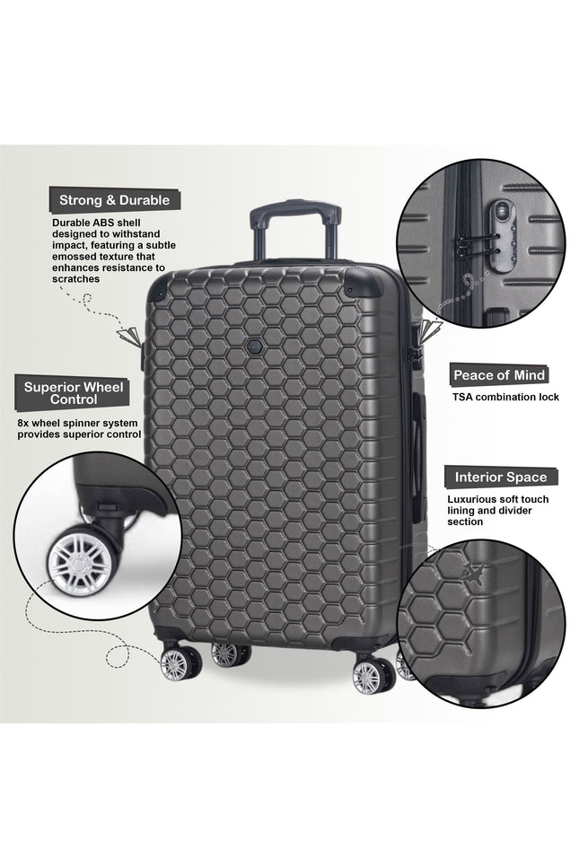 Noda Medium Hard Shell Suitcase in Charcoal