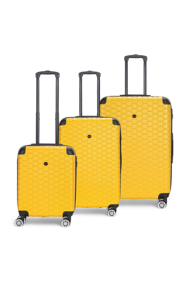 Noda Set of 3 Hard Shell Suitcase in Yellow