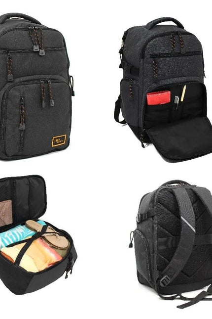 Backpack Rucksack 40x20 x25 cm Underseat Travel Cabin Bag for Ryanair, Easy Jet Black