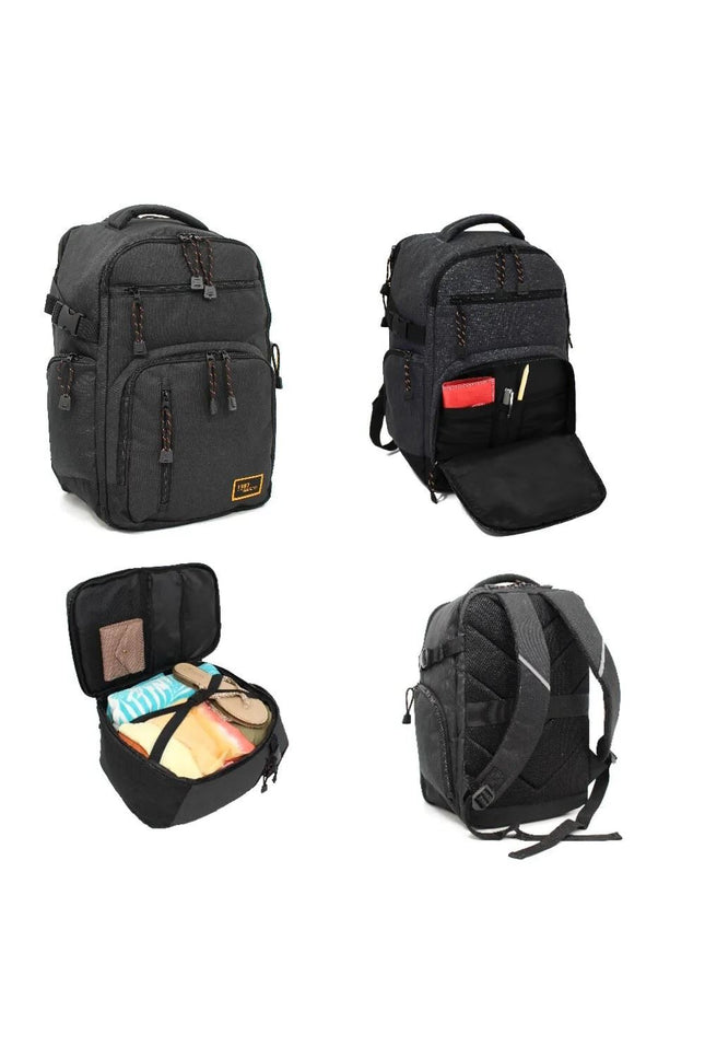 Backpack Rucksack 40x20 x25 cm Underseat Travel Cabin Bag for Ryanair, Easy Jet Black