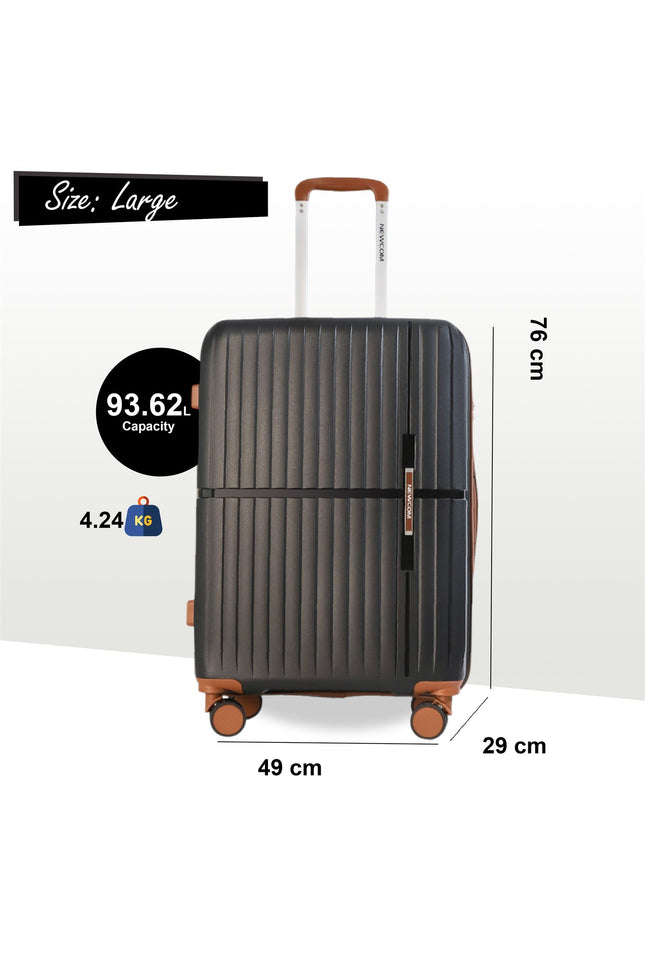 Corowa Large Hard Shell Suitcase in Black