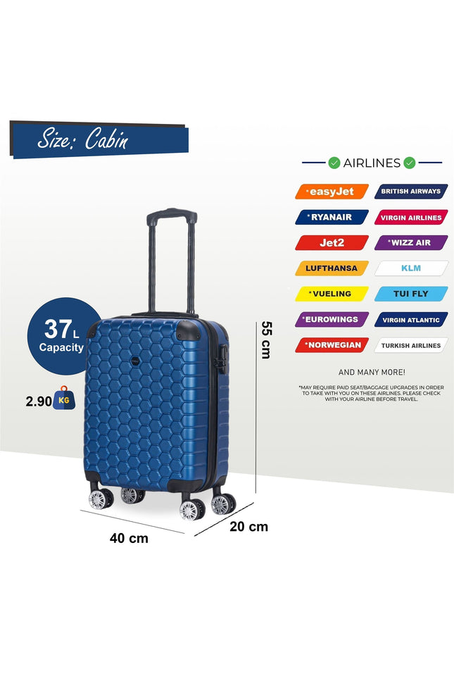 Noda Cabin Hard Shell Suitcase in Blue