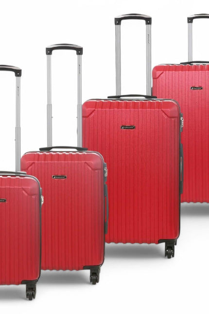 Corowa Set of 4 Hard Shell Suitcase in Red