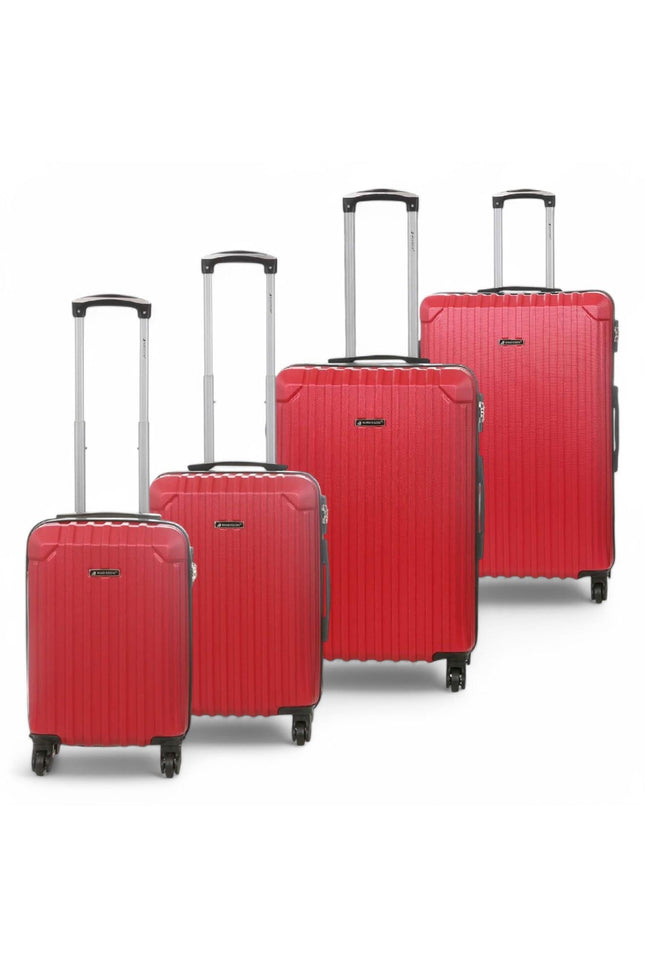 Corowa Set of 4 Hard Shell Suitcase in Red