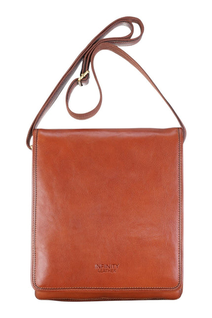 Leather Vintage Tan Messenger Shoulder Crossbody Travel Business Bag - Ranger