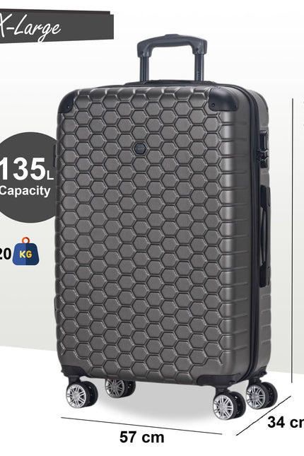 Noda X-Large Hard Shell Suitcase in Charcoal