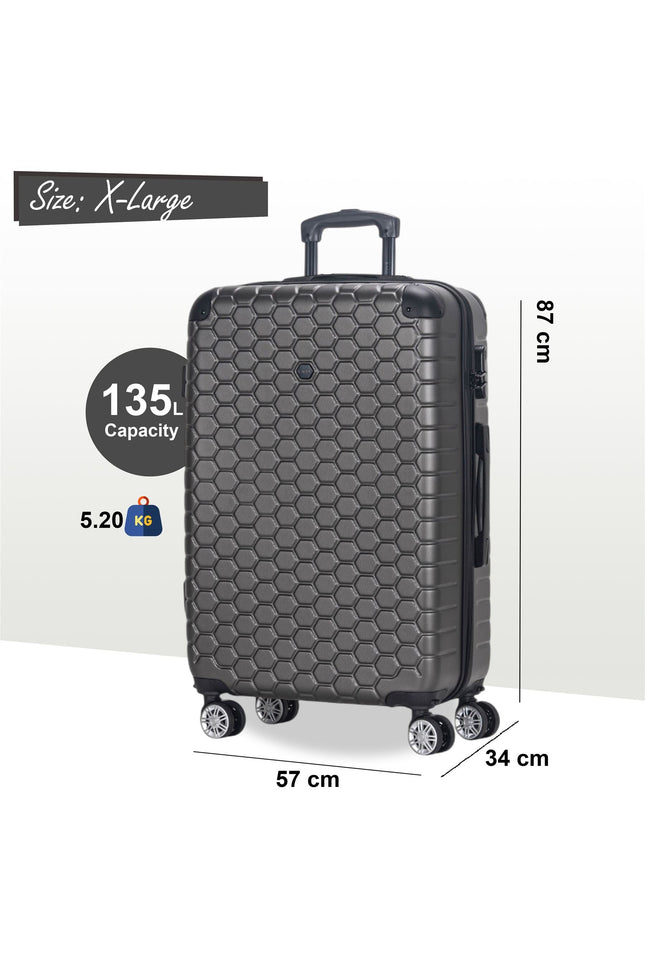 Noda X-Large Hard Shell Suitcase in Charcoal